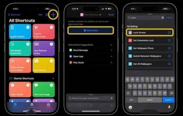 福海苹果14锁屏维修店分享iPhone14升级iOS16.4后如何创建锁屏快捷方式 