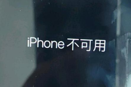 福海苹果服务网点分享锁屏界面显示“iPhone 不可用”如何解决 